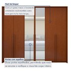 Guarda Roupa  Style 6 Portas 4 Gavetas 100% Mdf Com Espelho F