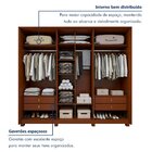 Guarda Roupa  Style 6 Portas 4 Gavetas 100% Mdf Com Pés  Fras