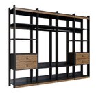 Guarda Roupa Aberto Closet 4 Gavetas 2 Cabideiros Wood