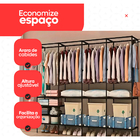 Guarda Roupa Aberto Closet Aberto 4 Colunas Metal  Casal Armá