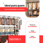 Guarda Roupa Aberto Closet Aberto 4 Colunas Metal  Casal Armá