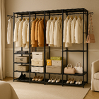 Guarda Roupa Aberto Closet Aberto 4 Colunas Metal  Casal Armá