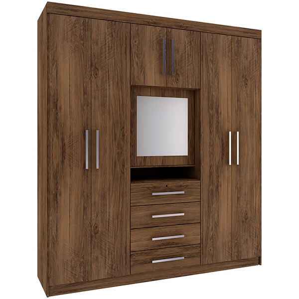 Guarda-roupa Acre 7 Portas E 4 Gavetas – Rodial - Cacau