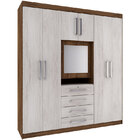 Guarda-roupa Acre 7 Portas E 4 Gavetas – Rodial - Cacau / Bla