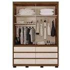 Guarda Roupa Afago Com Espelho E Pés 2 Portas Latte/creme Dj