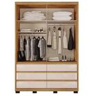 Guarda Roupa Afago Com Espelho E Pés 2 Portas Toffe/creme Dj