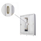 Guarda Roupa Afrodite 3 Portas Branco Tana Decor