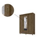 Guarda Roupa Afrodite 3 Portas Castanho Wood Tana Decor