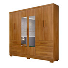 Guarda Roupa Agata 6 Portas 6 Gavetas Com Espelho Com 6 Pés C