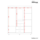 Guarda Roupa Ágata Com 4 Portas 1 Espelho E 1 Cabideiro Mdp A