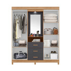 Guarda Roupa Albatroz Ágata 4 Portas 3 Gavetas