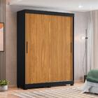 Guarda Roupa Albatroz Spin 2 Portas 2 Gavetas Preto Fosco Lis