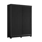 Guarda Roupa Albatroz Spin 2 Portas 2 Gavetas Preto Fosco Lis