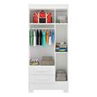 Guarda Roupa Alegria 3 Portas 2 Gavetas Branco - Rodial