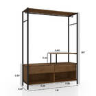 Guarda Roupa Alexis 2 Gavetas Preto Fosco E Demolição - Édeca