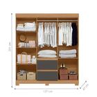 Guarda Roupa Alice Nature/titanium