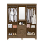 Guarda Roupa Allegra Com 4 Portas Castanho Wood Tana Decor