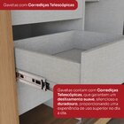 Guarda Roupa Alonzo 2 Portas Deslizantes 3 Gavetas Detalhes E