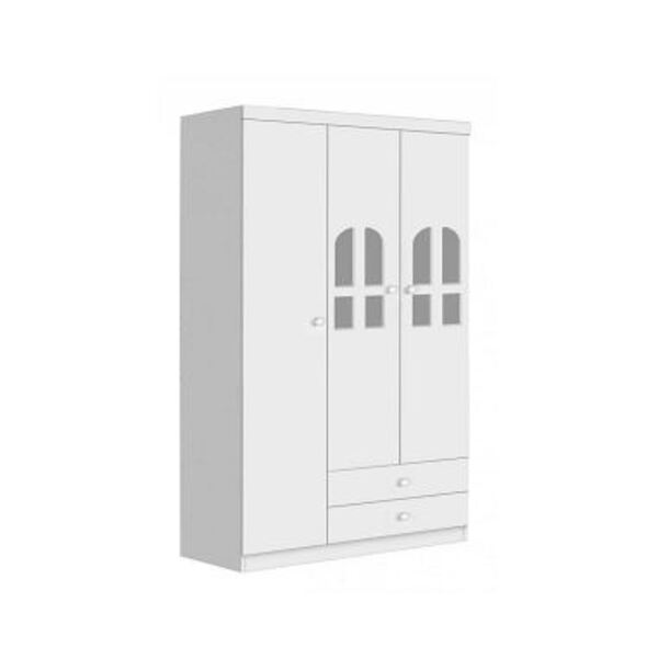Guarda Roupa Alvin 3 Portas Branco