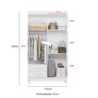 Guarda Roupa Âmbar Flex Com 4 Portas - Branco/azul