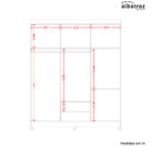 Guarda Roupa Âmbar Solteiro 6 Portas Mdp Com Espelho Albatroz