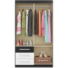 Guarda-roupa América Ll 4 Portas E 3 Gavetas - Rodial - Preto