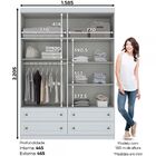 Guarda Roupa Americano 4 Portas Branco Hp - Henn