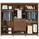 Guarda-Roupa Antares 6 Portas 5 Gavetas – Móveis Lanza - Noce
