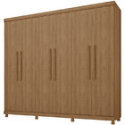 Guarda-Roupa Antares 6 Portas 5 Gavetas – Móveis Lanza - Noce