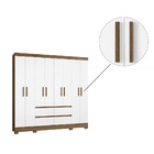 Guarda Roupa Aquário 8 Portas Sem Espelho Naturale Branco Tan