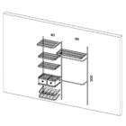 Guarda Roupa Aramado Linear Clr252 1,60m