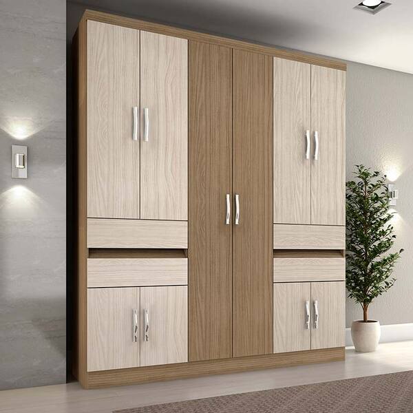 Guarda-roupa Araplac 10 Portas 1430 - Araplac - Noce / Avelã