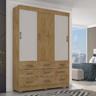 Guarda-roupa Araplac Estrela 3 Portas E 9 Gavetas