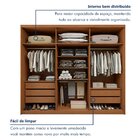 Guarda Roupa Áries 6 Portas 5 Gavetas Com Espelho