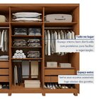 Guarda Roupa Áries 6 Portas 5 Gavetas Com Pés