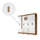 Guarda Roupa Áries Com 8 Portas Naturale Branco Tana Decor