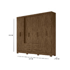 Guarda Roupa Áries Sem Espelho Com 8 Portas Castanho Wood Bnn