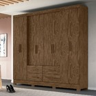 Guarda Roupa Áries Sem Espelho Com 8 Portas Castanho Wood Bnn