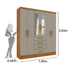 Guarda Roupa Arizona 6 Portas 4 Gavetas Tcil Cinamomo Off Whi