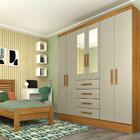 Guarda Roupa Arizona 6 Portas 4 Gavetas Tcil Cinamomo Off Whi