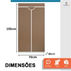 Guarda Roupa Armário Dobrável 70 X 155 Organizador De Roupas