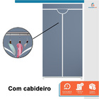 Guarda Roupa Armário Dobrável 70 X 155 Organizador De Roupas