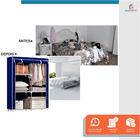 Guarda Roupa Armário Dobrável Organizador De Roupas 156x96cm