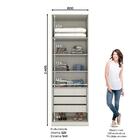 Guarda Roupa Armário Multiuso Roupeiro Com Espelho Quarto Cab
