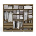 Guarda Roupa Armário Roupeiro Casal 3 Portas Espelho 4 Gaveta