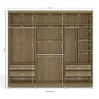 Guarda Roupa Armário Roupeiro Casal 3 Portas Espelho 4 Gaveta