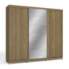 Guarda Roupa Armário Roupeiro Casal 3 Portas Espelho 4 Gaveta