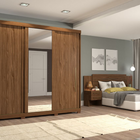Guarda Roupa Armário Roupeiro Casal Mdf 3 Portas De Correr 4