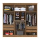 Guarda Roupa Armário Roupeiro Chicago Quarto 6 Portas Espelho