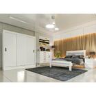 Guarda Roupa Armário Roupeiro Grande Casal 3 Portas 4 Gavetas